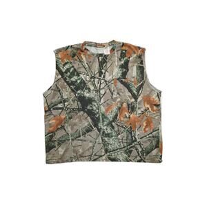 Outfitters Ridge Camo Muscle Tee 2XL – Realtree Style Sleeveless Pocket Tank